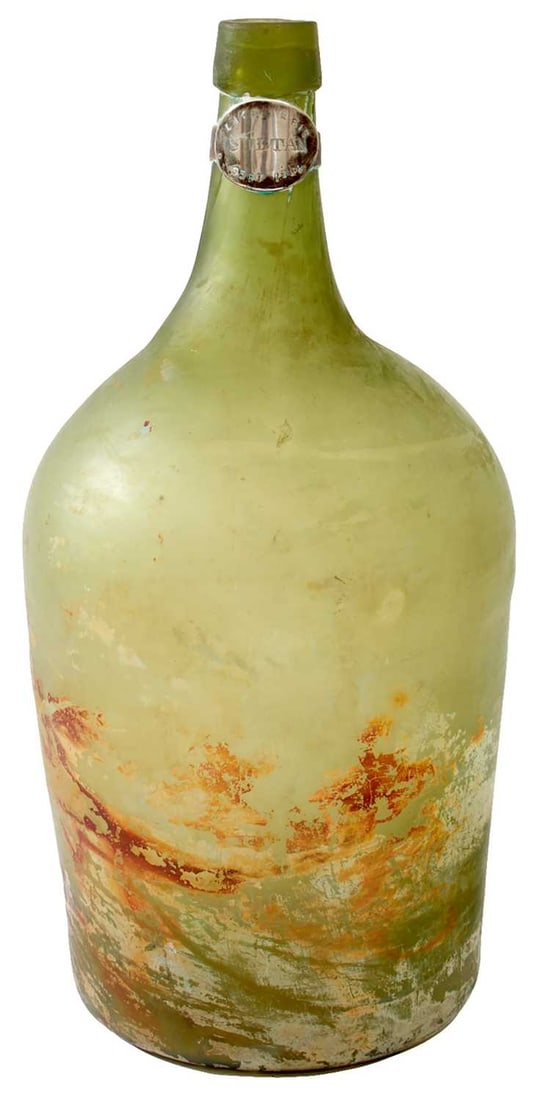 OF AMERICAN INTEREST: A 19TH CENTURY LARGE GLASS BOTTLE FROM THE WRECK OF THE SULTAN, (1 of 10)