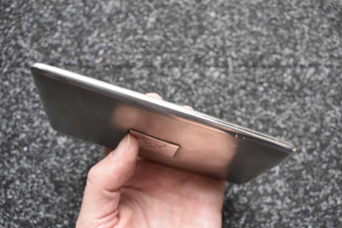 A WORLD WAR II V COMMANDOS SILVER CIGARETTE CASE, - 6