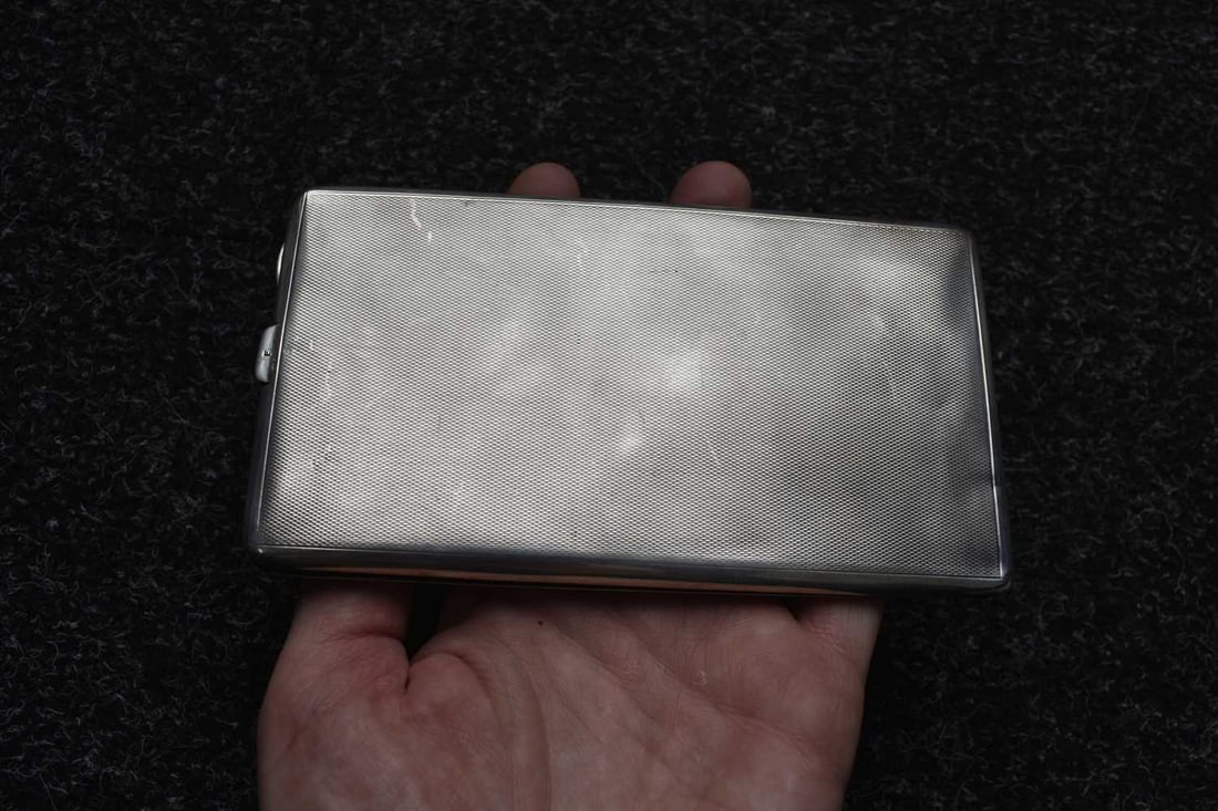 A WORLD WAR II V COMMANDOS SILVER CIGARETTE CASE, - 7