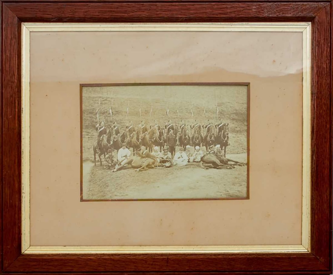 OF INDIAN ARMY INTEREST A SEPIA REGIMENTAL PHOTOGRAPH, (1 of 9)