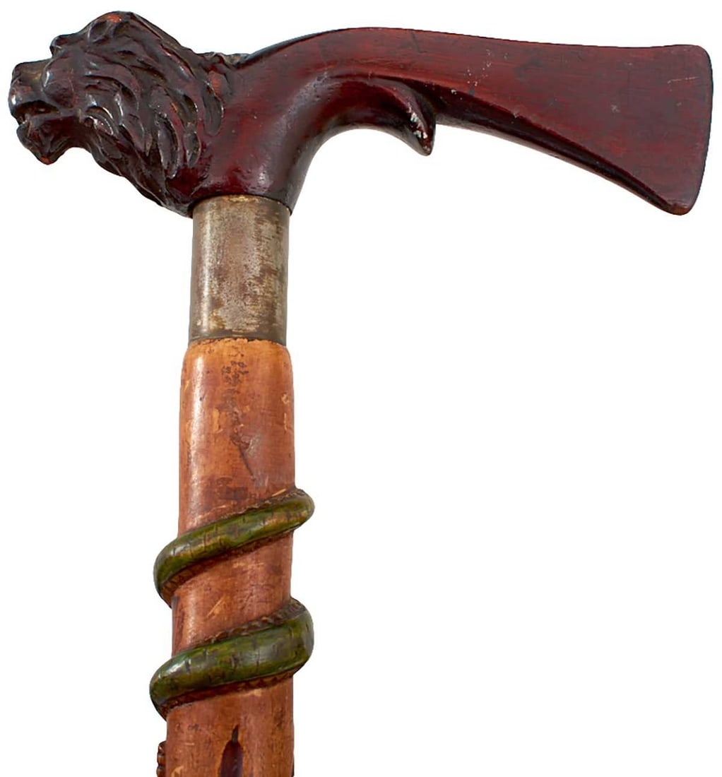 A PRISONER OF WAR WALKING STICK, (1 of 15)