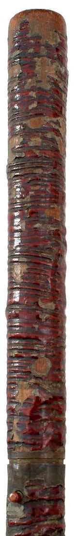 A 19TH CENTURY LACQUERED SWORDSTICK, (1 of 17)