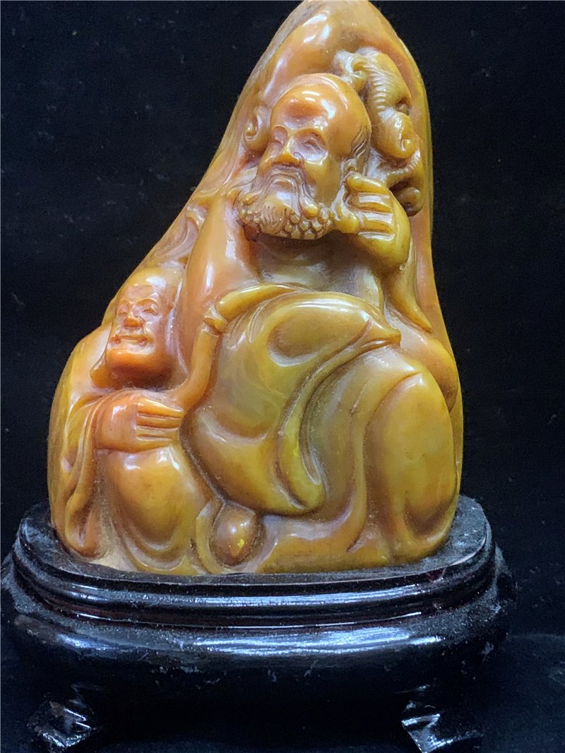 A Fine Old Tian Huang Stone Carving Buddha Statue (1 of 6)