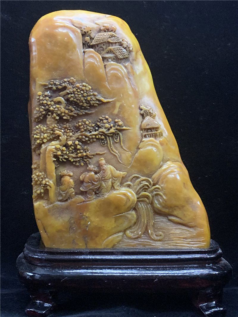 Chinese Tianhuang Stone Carving Landscape Decoration (1 of 7)