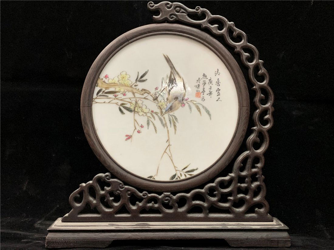 Exquisite Porcelain Painting Decorative Screen (1 of 7)