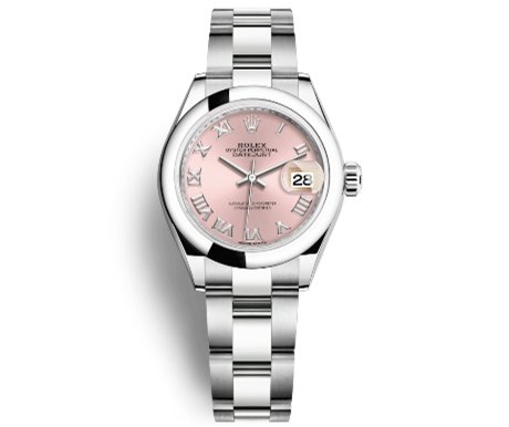 Rolex Women's Diary Collection 279160: RolexNumber: m279160Series: Women\'s JournalMovement type: automatic machineryPower reserve: 55 hoursDial color: pinkDial shape: roundStrap Color: SilverWater resistance: 100 metersCase Material Stain