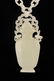 CHINESE WHITE JADE CARVED NECKLACE VASE PENDANT QING - 4