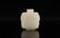 CHINESE WHITE JADE CARVED FIGURE SNUFF BOTTLE QING