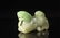 CHINESE WHITE JADE CARVED ANIMAL PENDANT QING DYNASTY