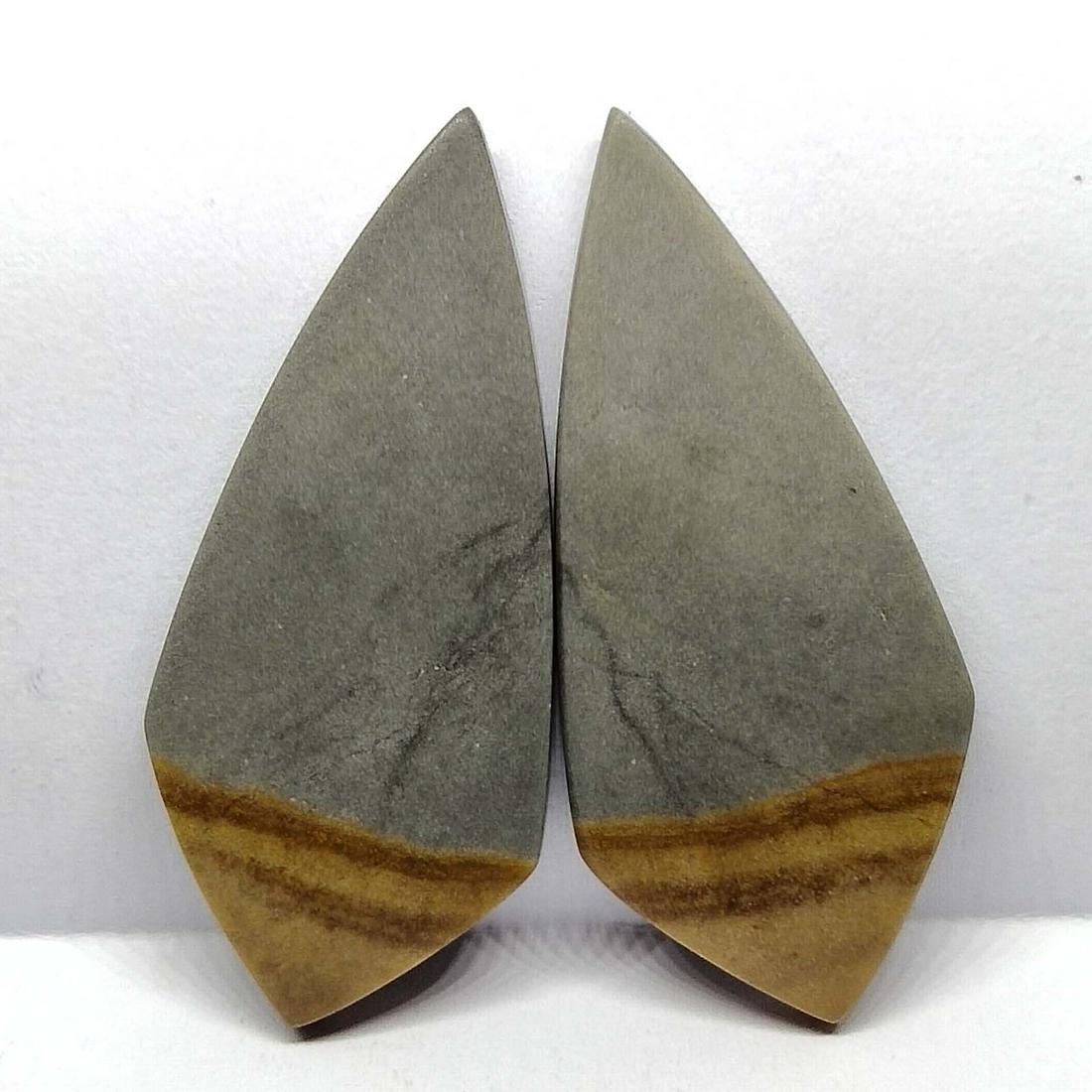 19.2/17.6 ct Beautiful Natural Jasper Pair (1 of 4)