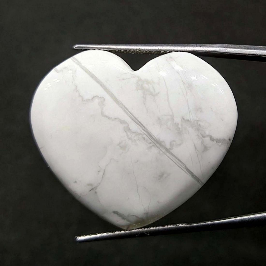 39.35 ct Natural Howlite Heart (1 of 2)