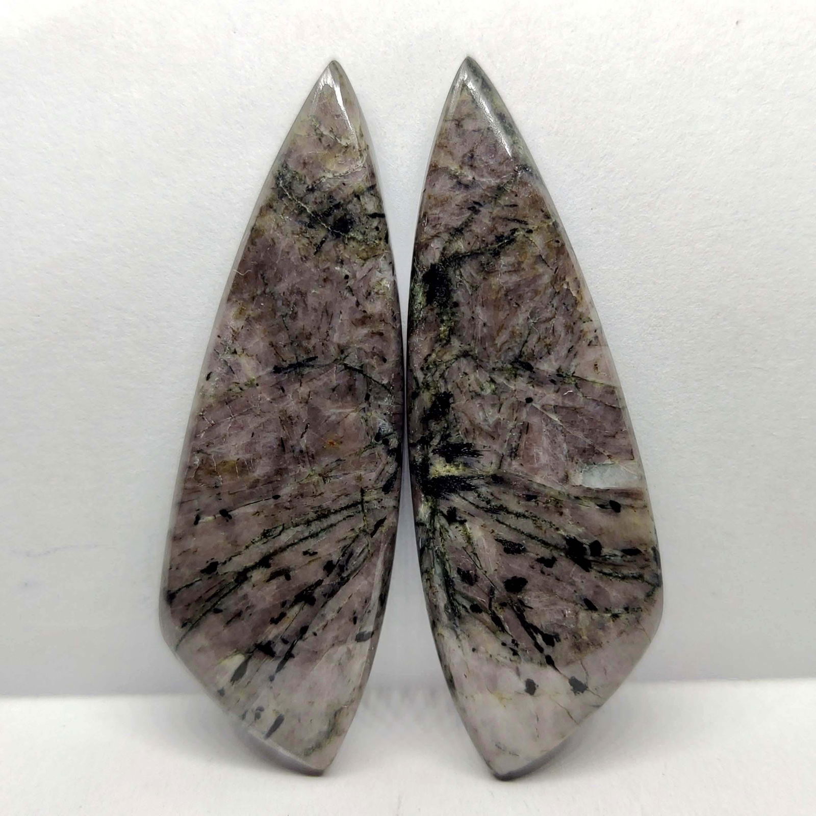 68.30 Ct Natural Coffee Jasper Big Size Pair (1 of 3)