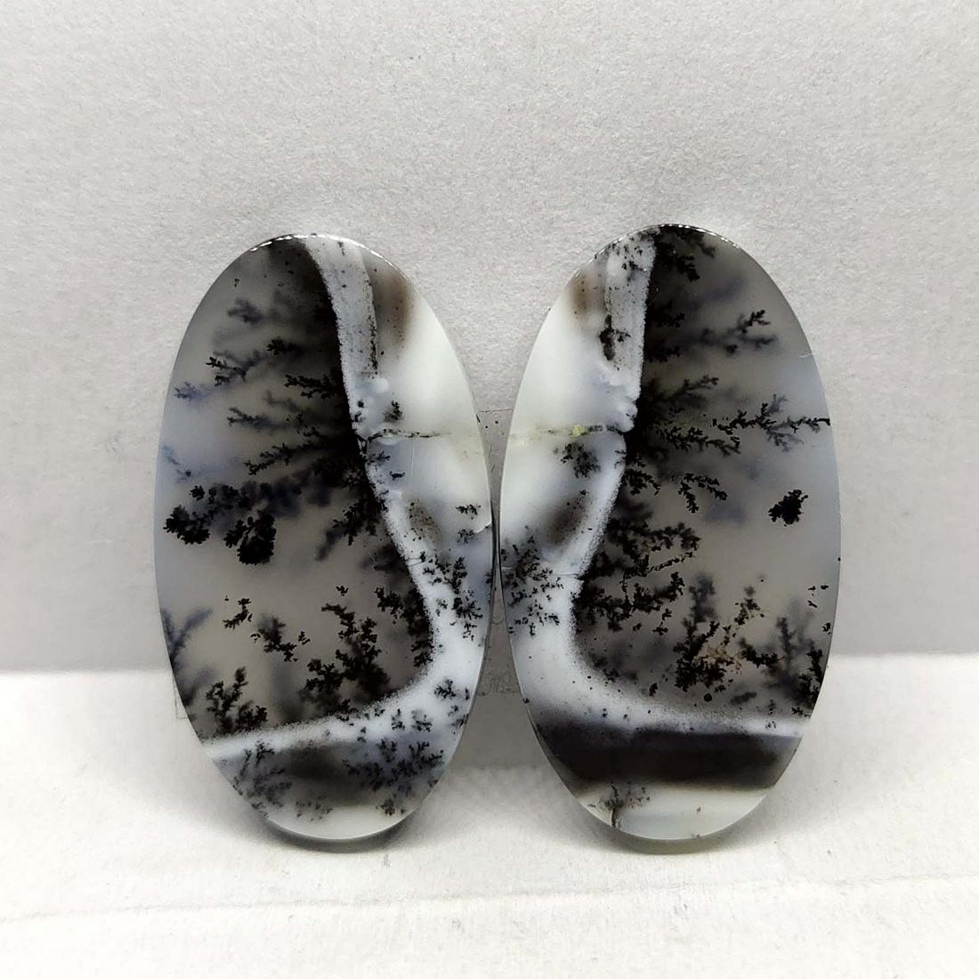 25.50 ct Natural Dendritic Agate Pair (1 of 2)