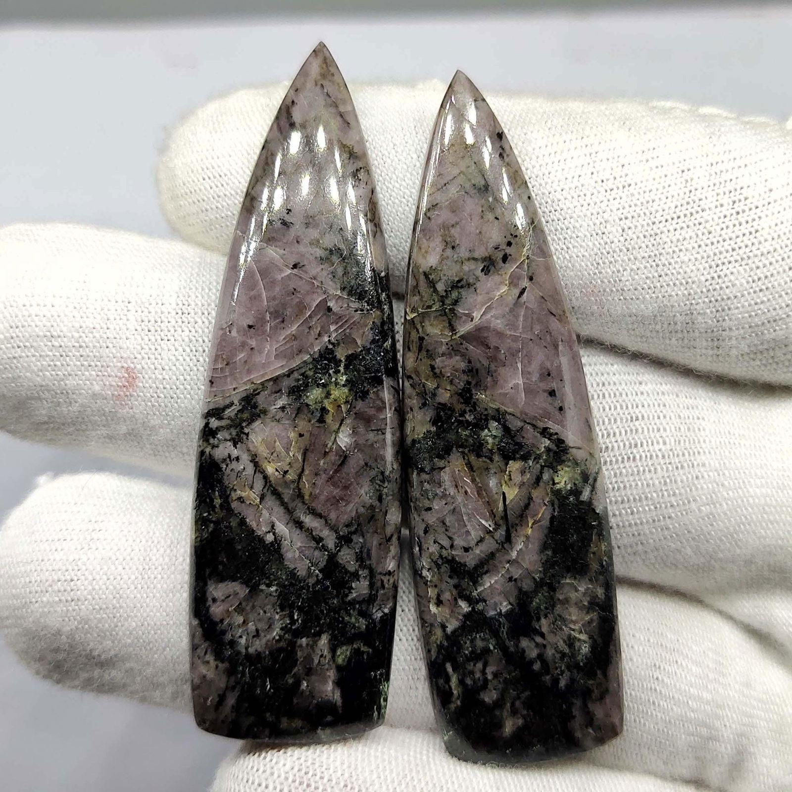 77.00 Ct Natural Coffee Jasper Big Size Pair (1 of 2)