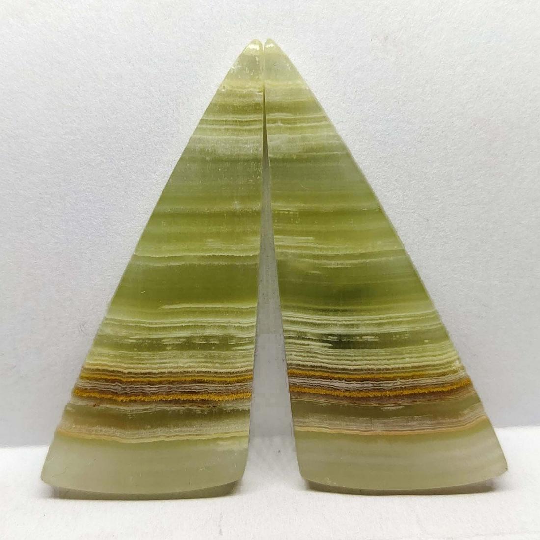 36.10 ct Natural Layer Agate Pair (1 of 2)