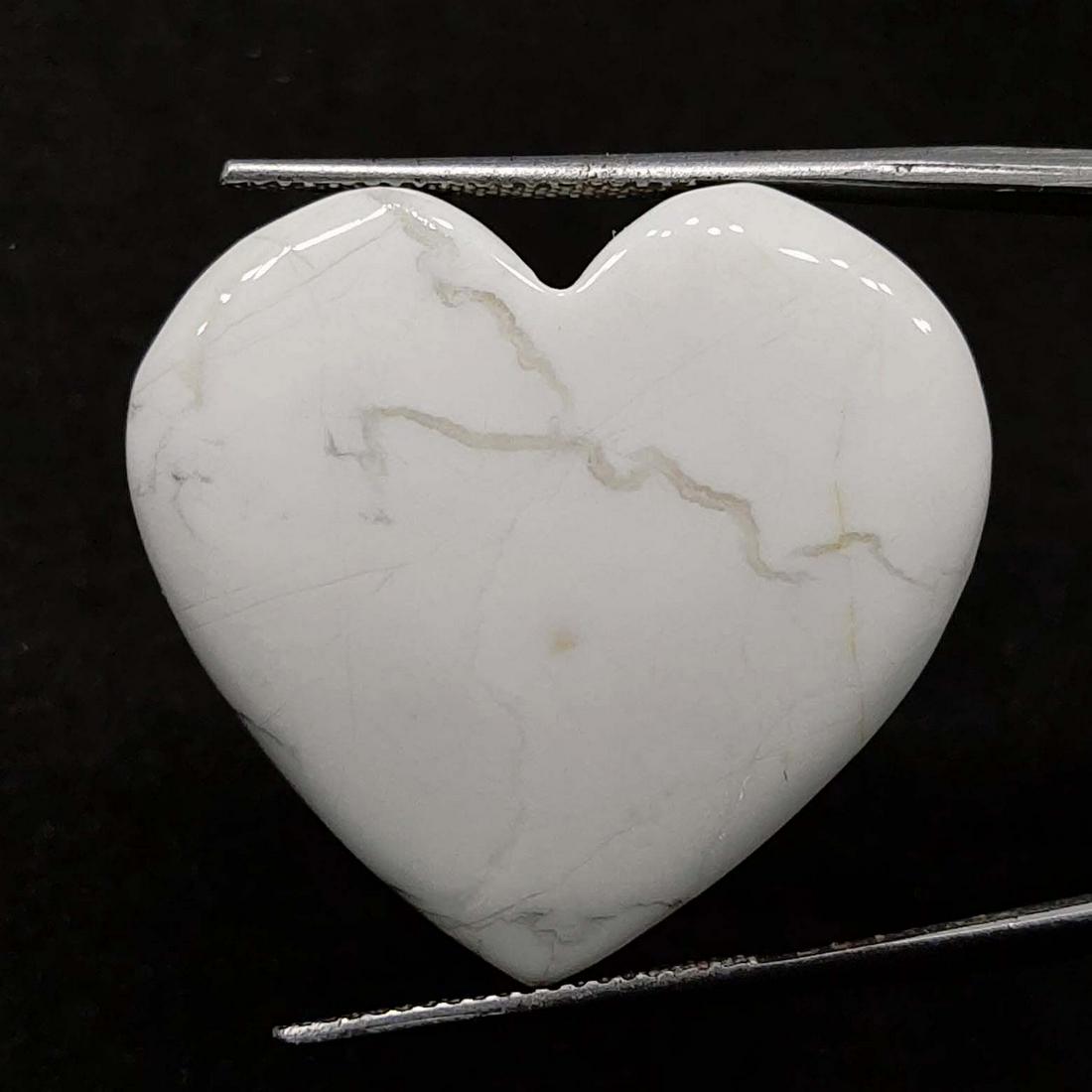 37.15 ct Natural Howlite Heart (1 of 2)