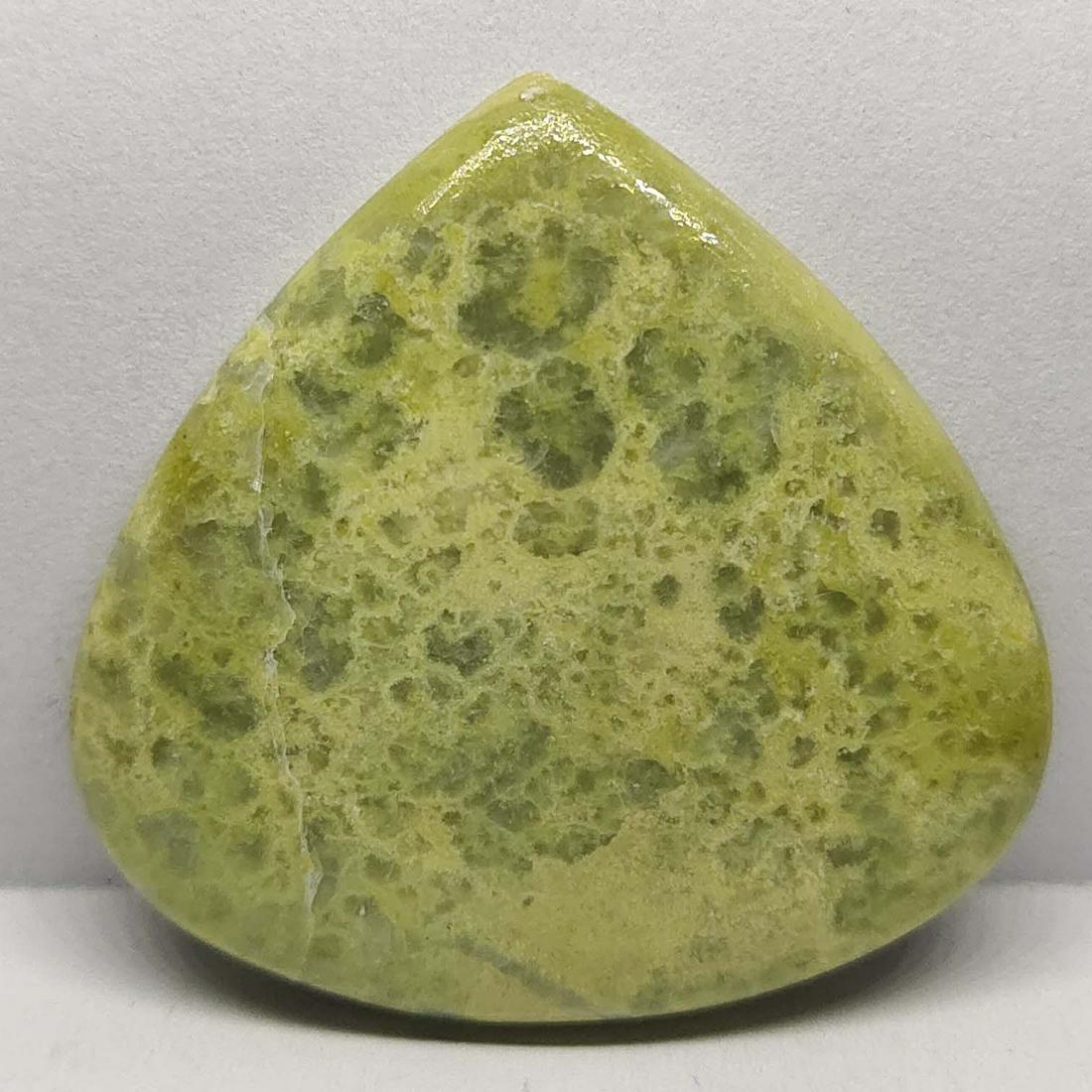 60.55 Ct Natural Lemon Chrysoprase: Natural Lemon Chrysoprase with an exact weight is 60.55 ct.AAA Quality stone