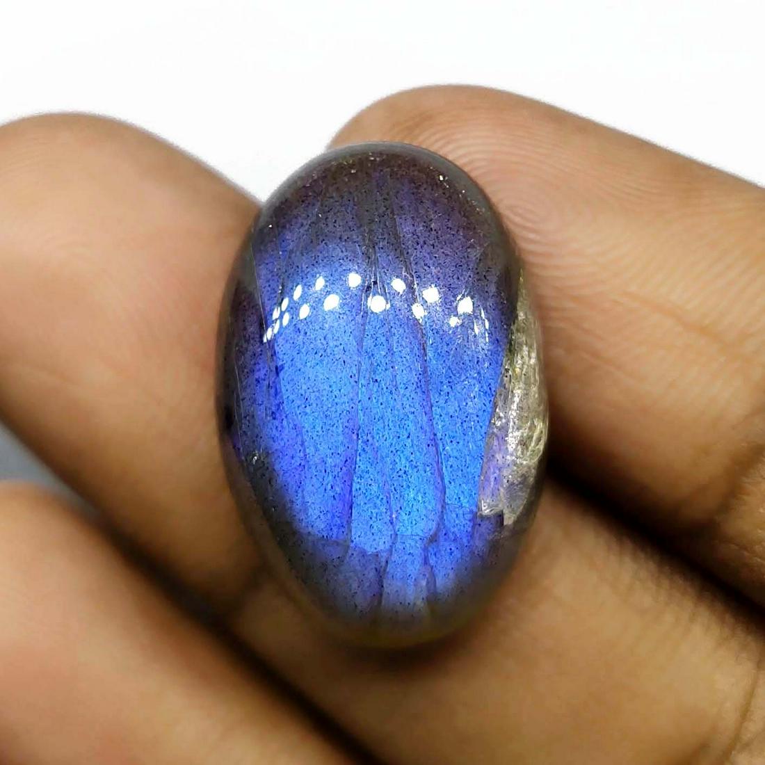 19.00 ct Natural Blue Labradorite: Natural Blue Labradorite with an exact weight is 19.00 ct.Top Quality stone