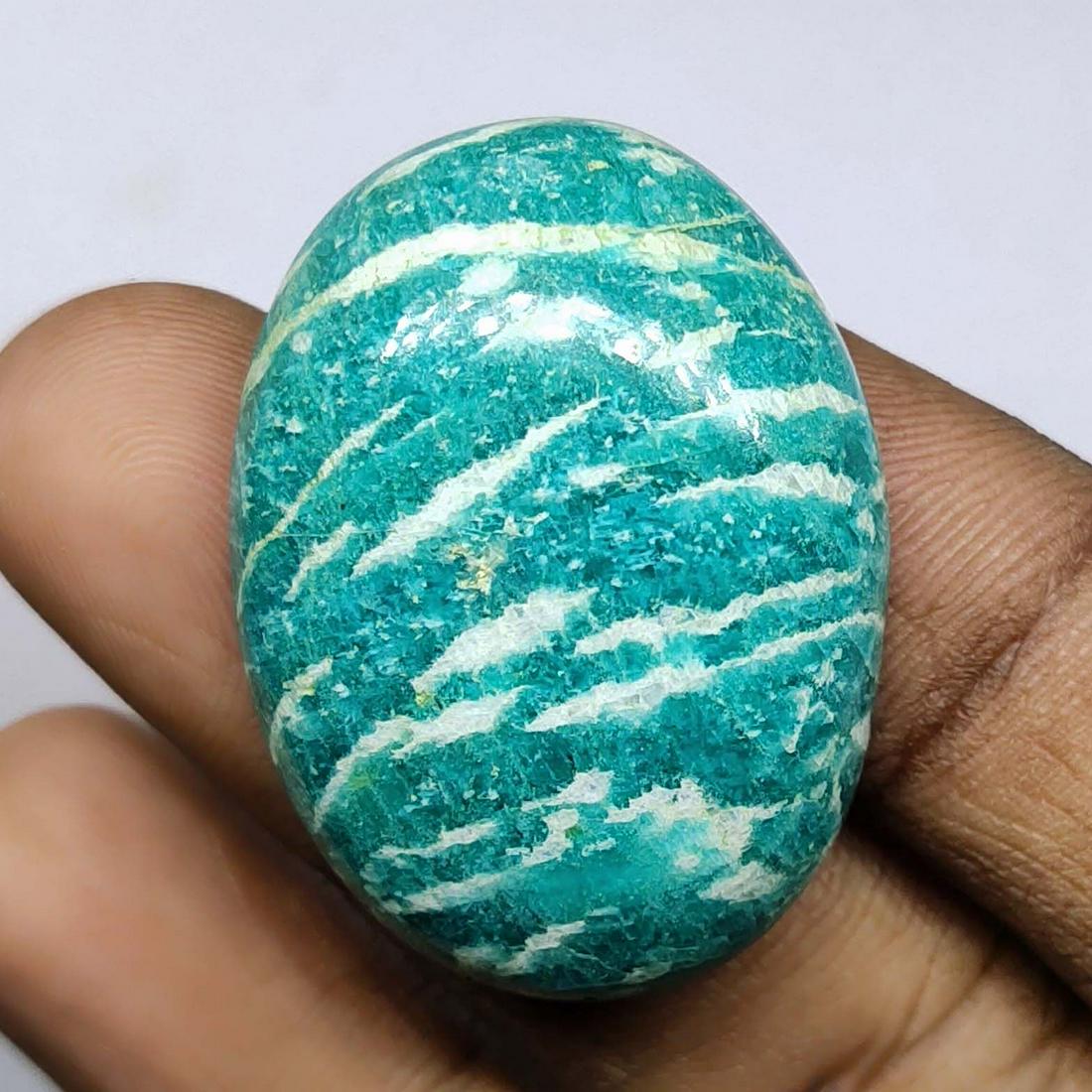 64.5 ct Natural Green Amazonite: Natural Green Amazonite with an exact weight is 64.5 ct.Top Quality stone