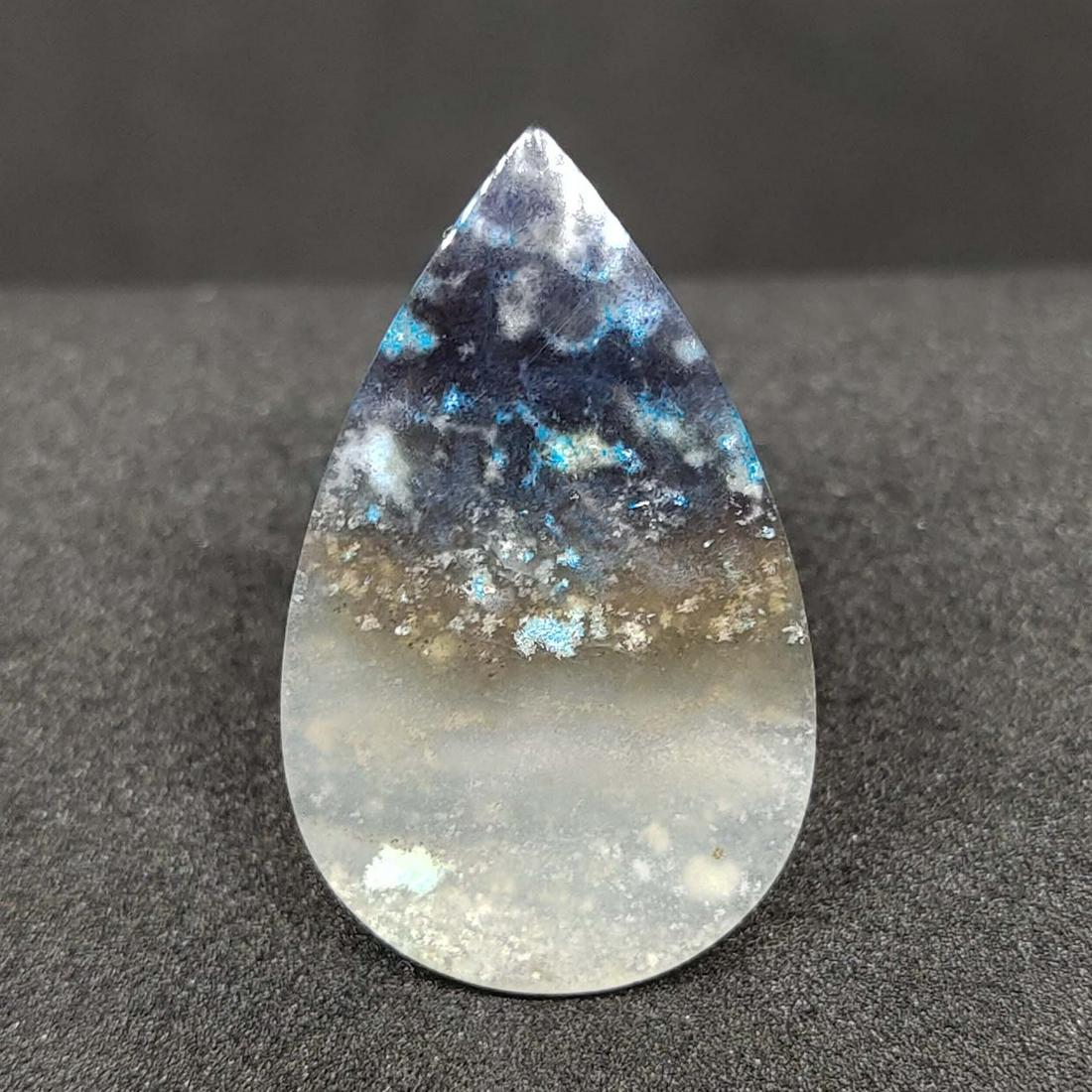 12.3 ct  Natural Blue Opalized Wood (1 of 2)