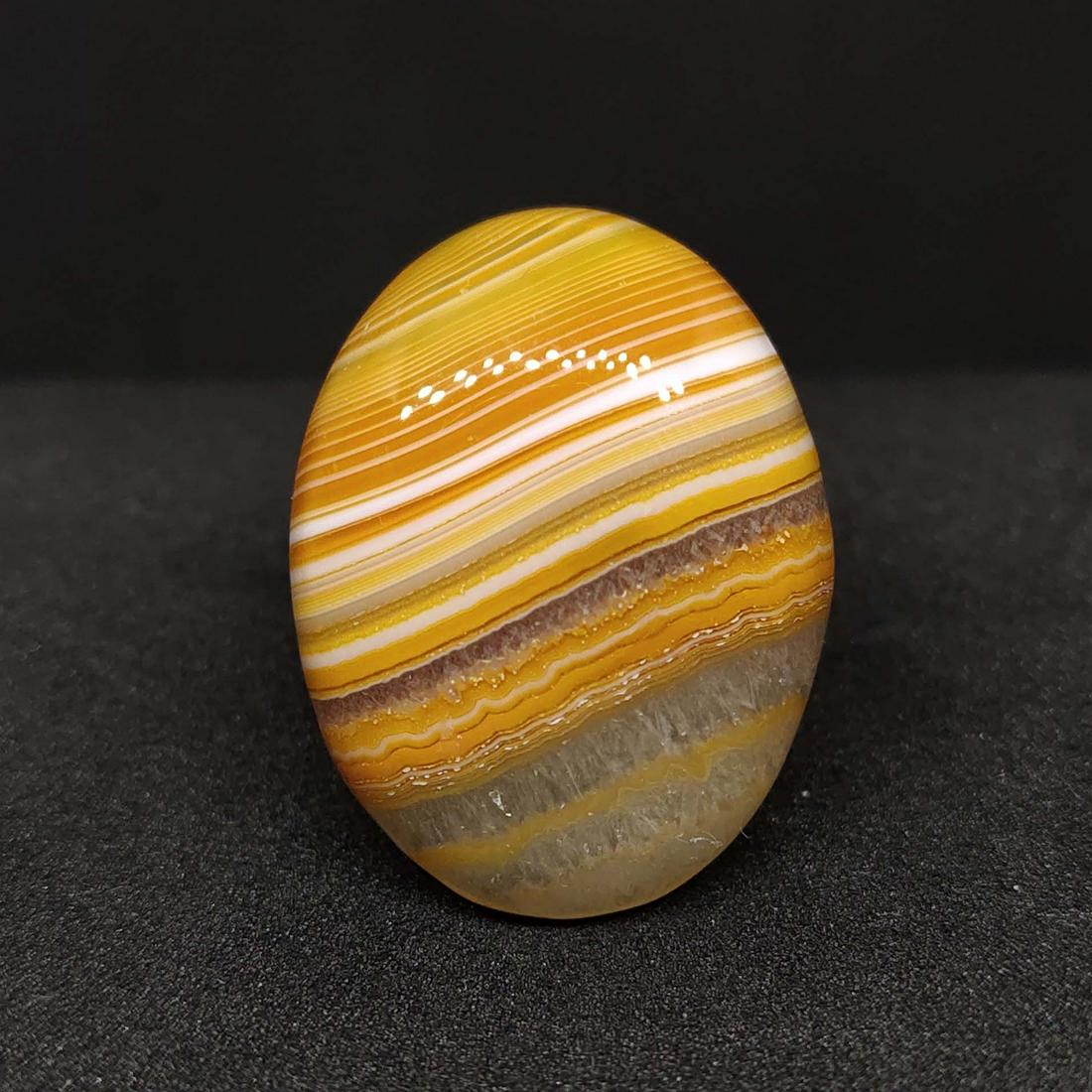33.70 ct Natural Orange Banded Agate (1 of 2)