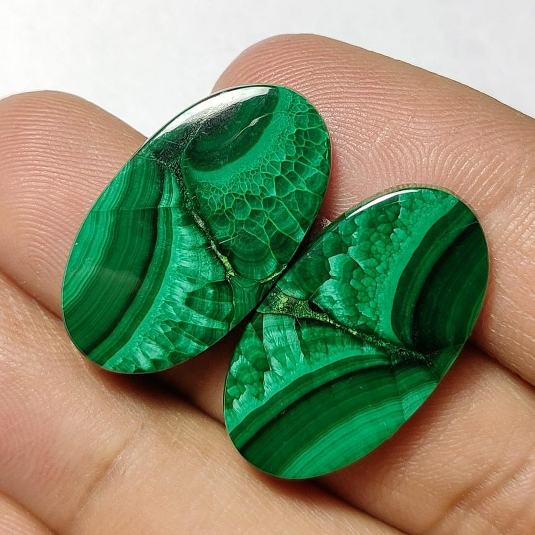 42.20 ct Natural Malachite Pair (1 of 1)