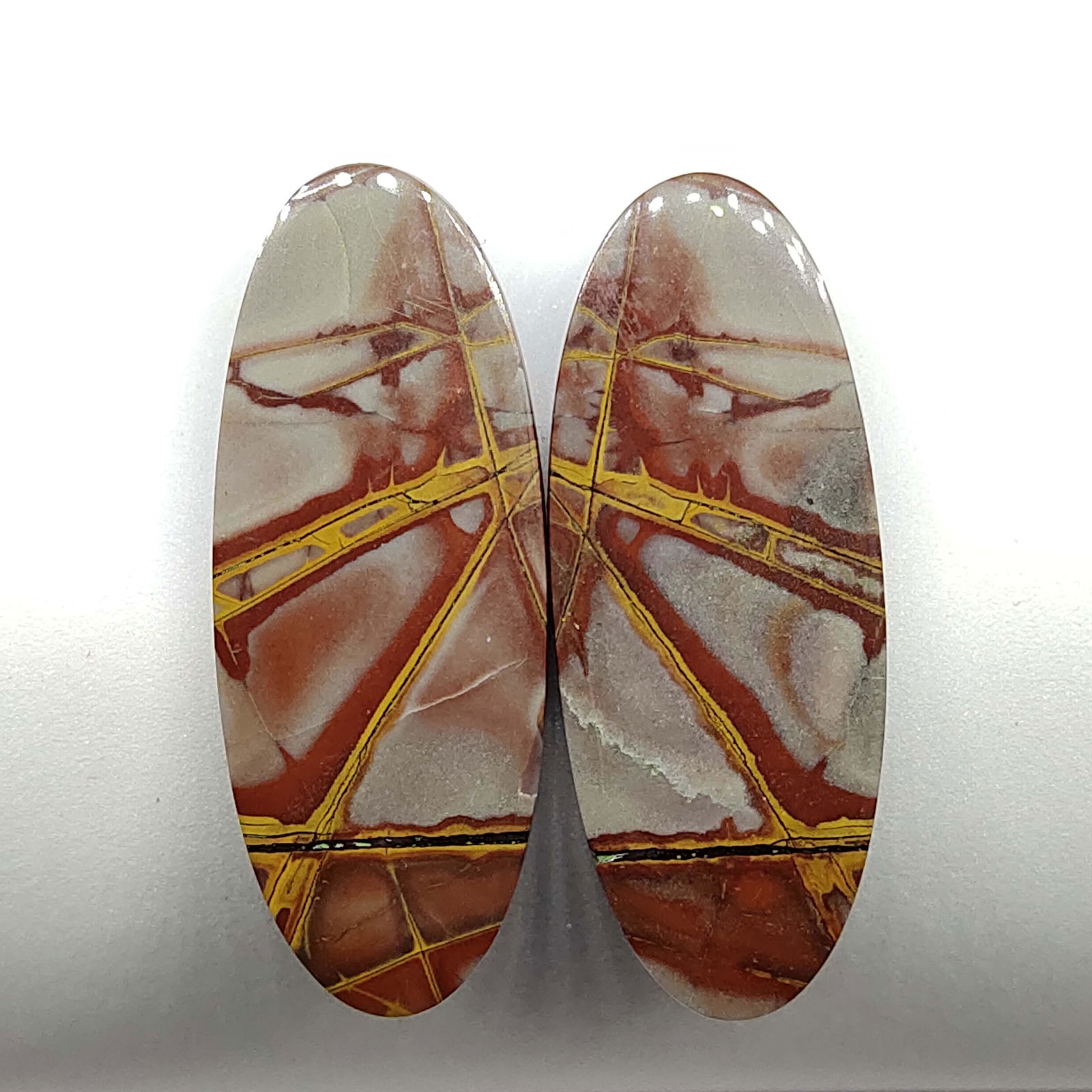 40.45 ct Natural Noreena Jasper Pair (1 of 2)