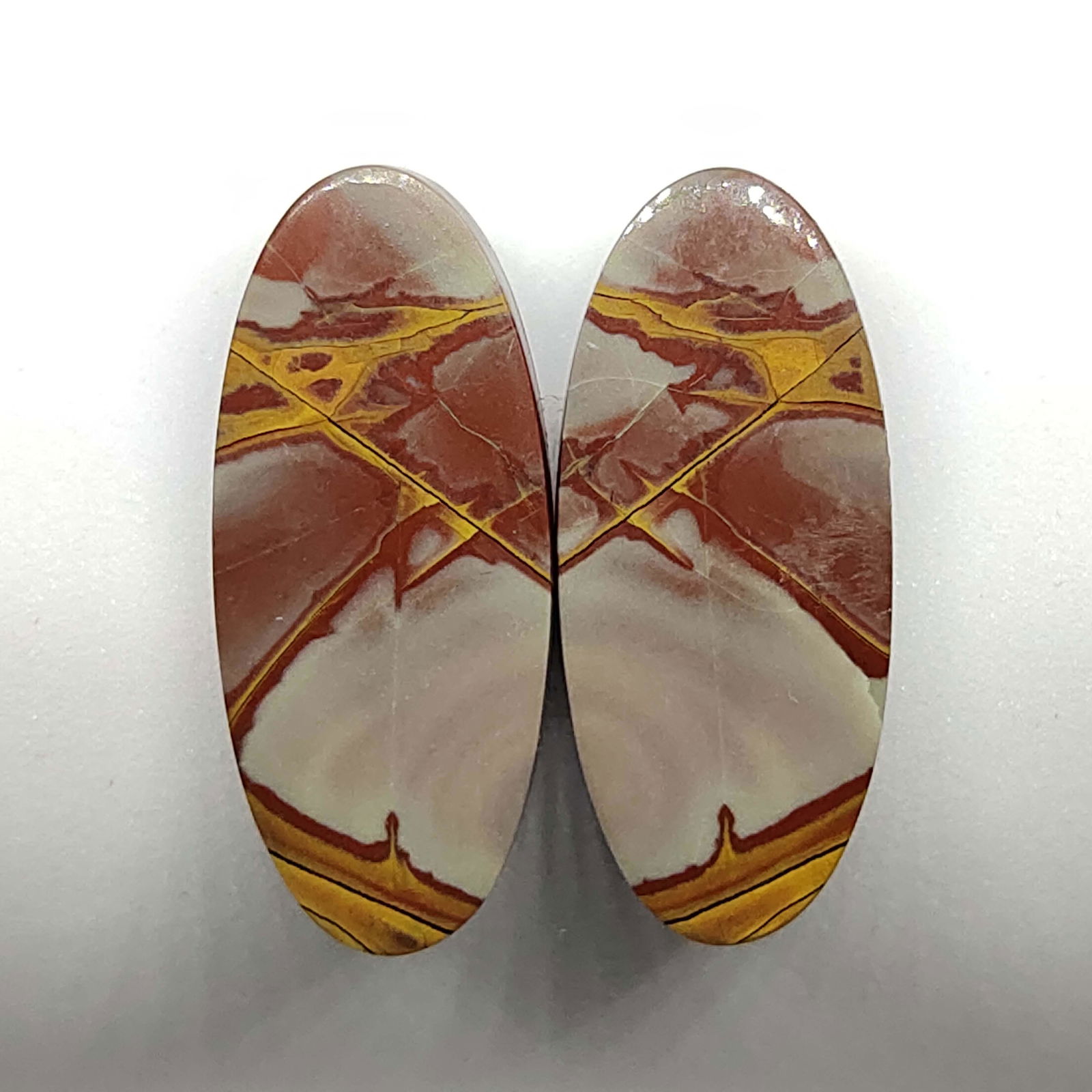 30.65 ct Natural Noreena Jasper Pair (1 of 2)