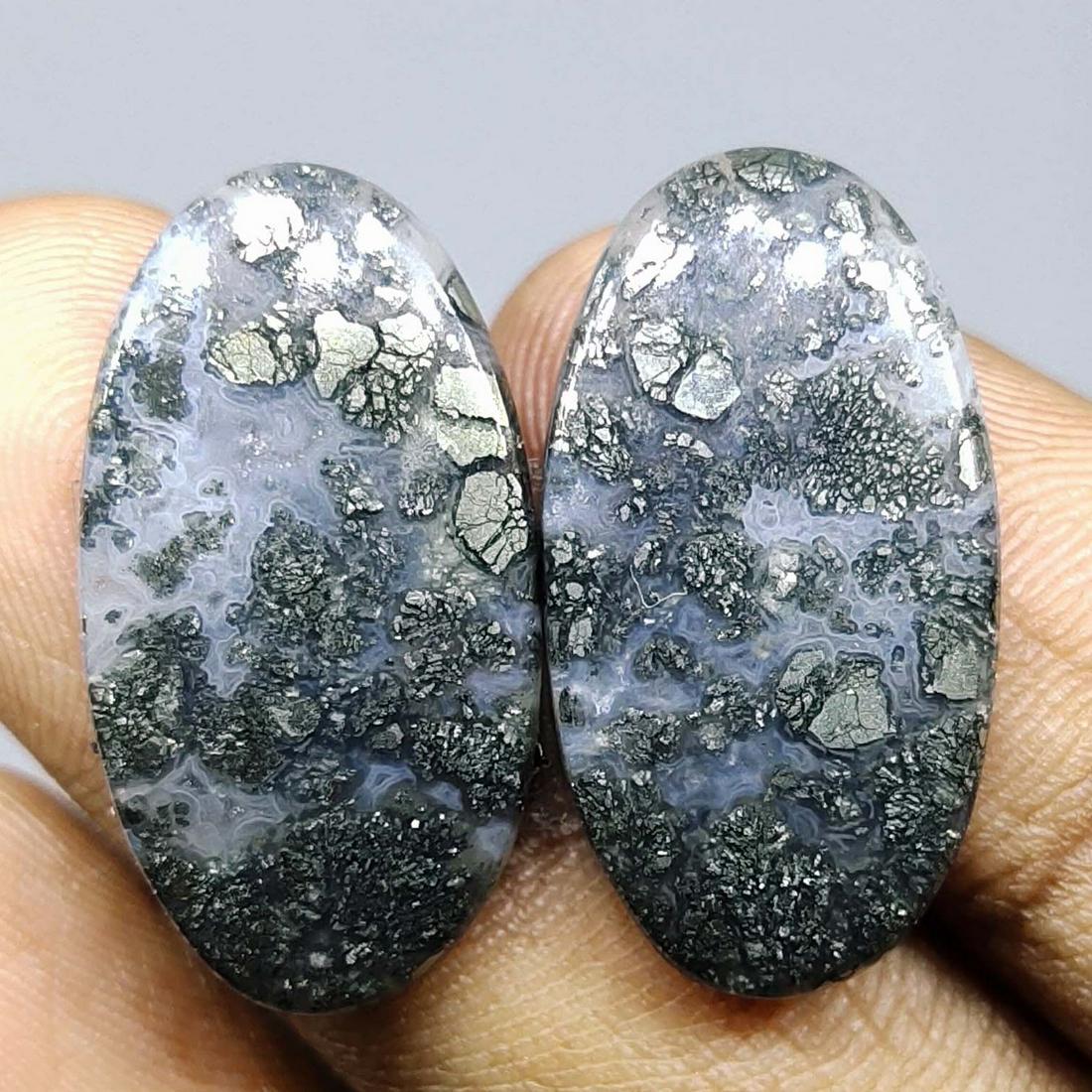 23.25 ct Natural Marcasite Pair: Natural Marcasite Pair with an exact weight is 23.25 ct.Top Quality stone