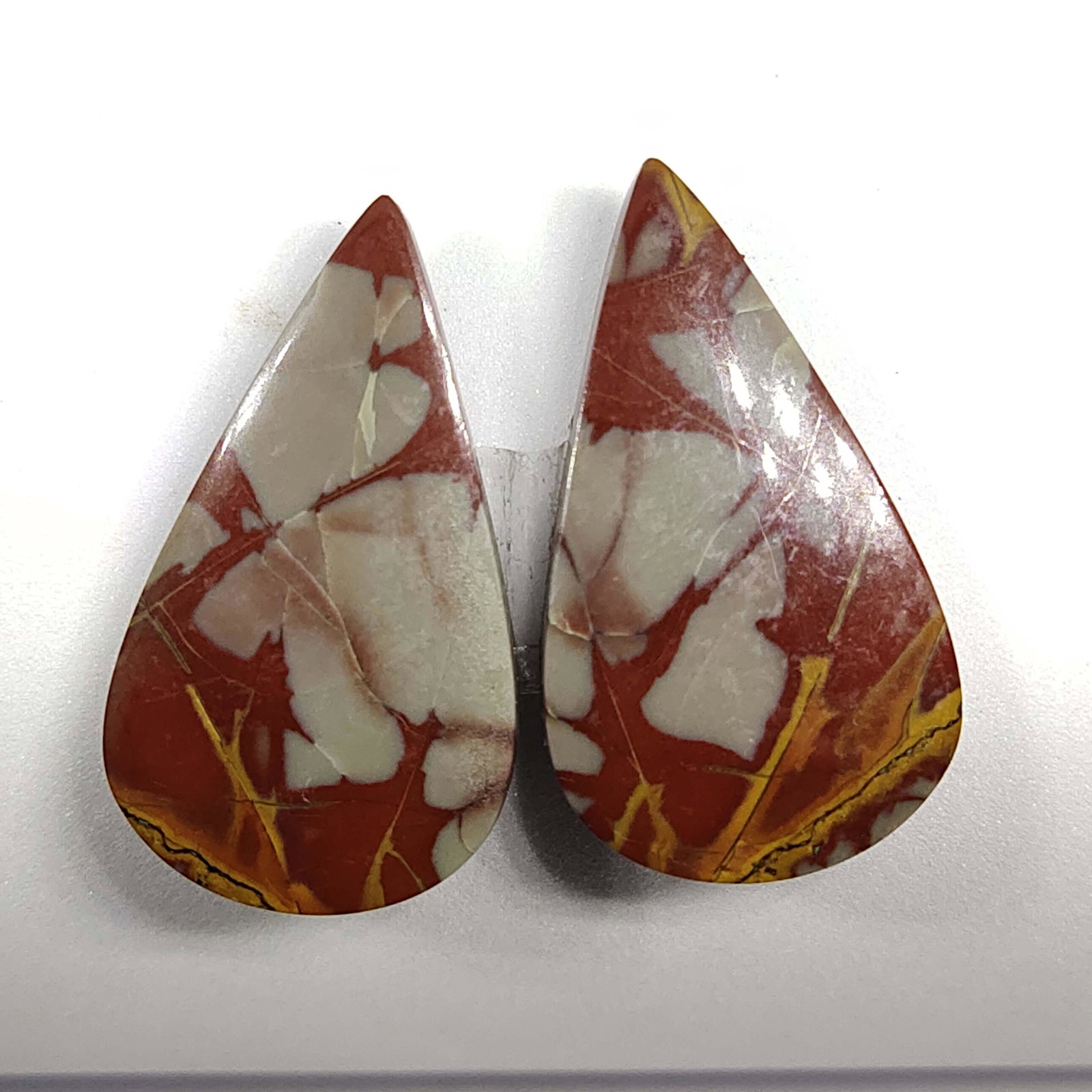 29.9 ct Natural Noreena Jasper Pair (1 of 2)