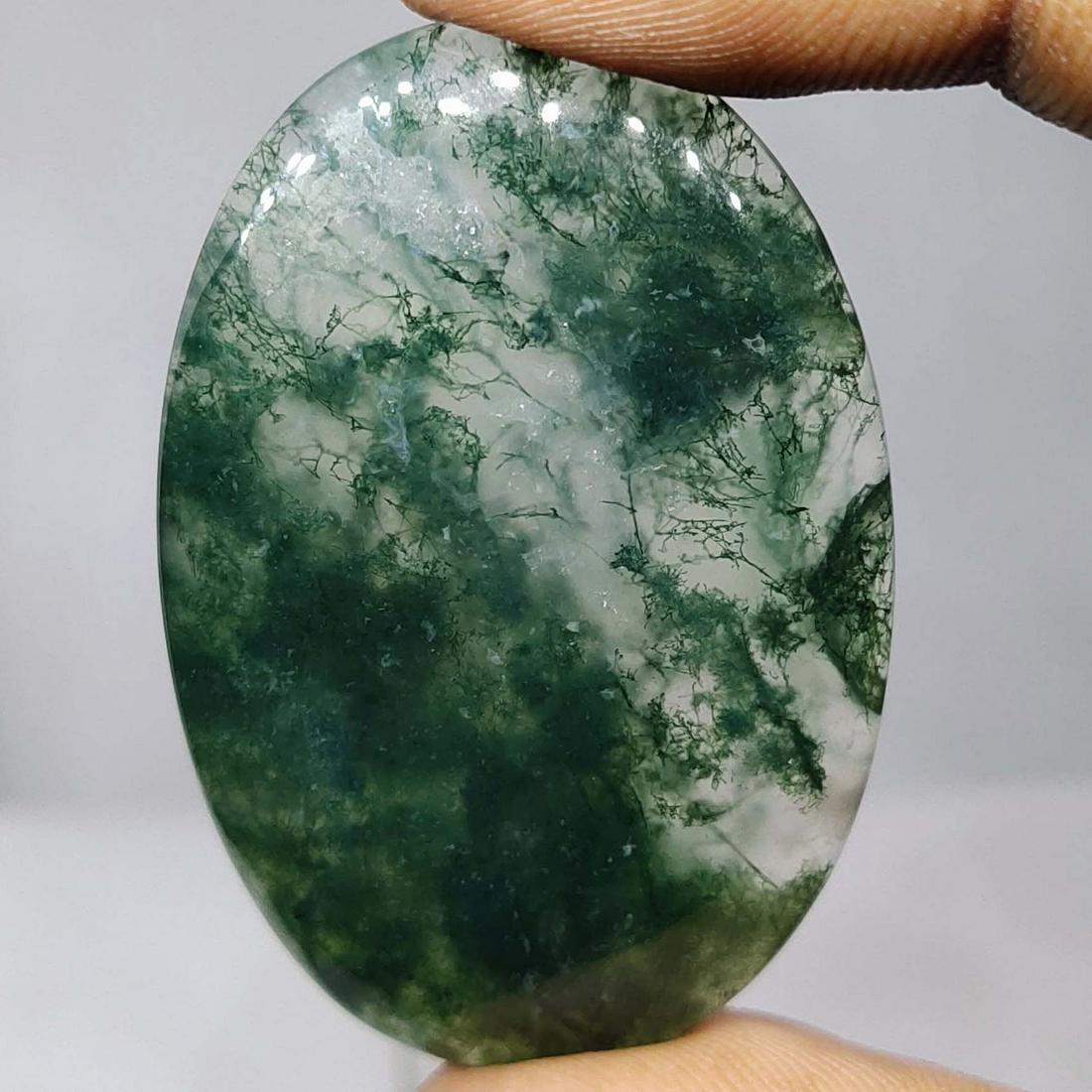 72.8 ct Natural Green Moss Agate (1 of 2)