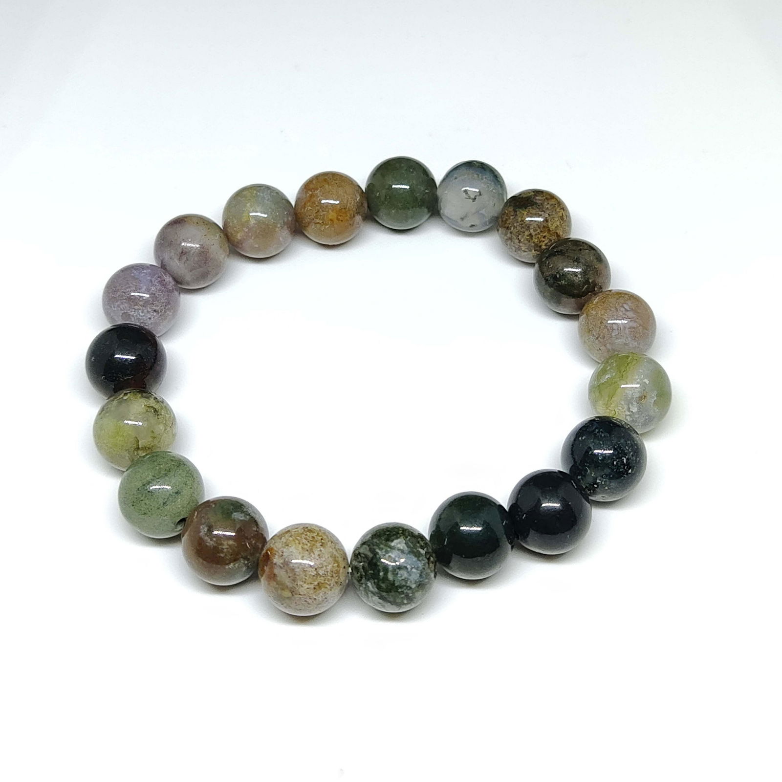 122.0 ct Natural Moss Agate beads (1 of 1)