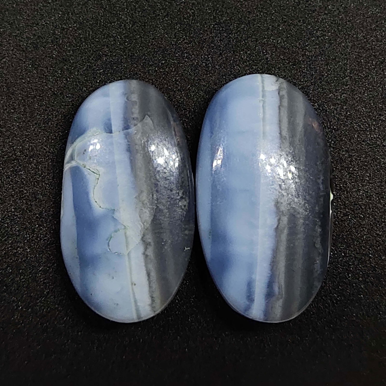 20.35 ct  Natural Blue Opal Pair (1 of 1)