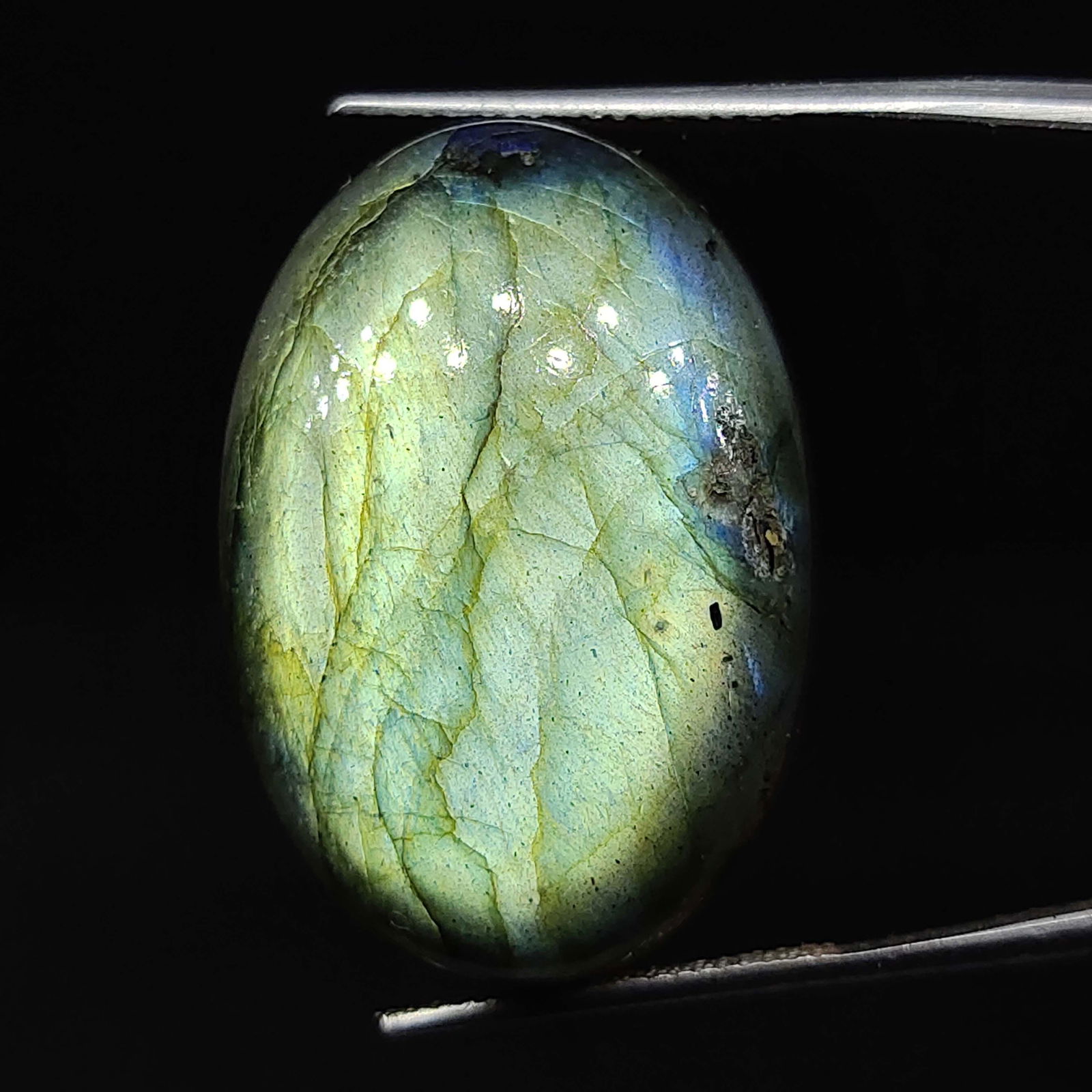 36.60 ct Natural Green Labradorite (1 of 2)