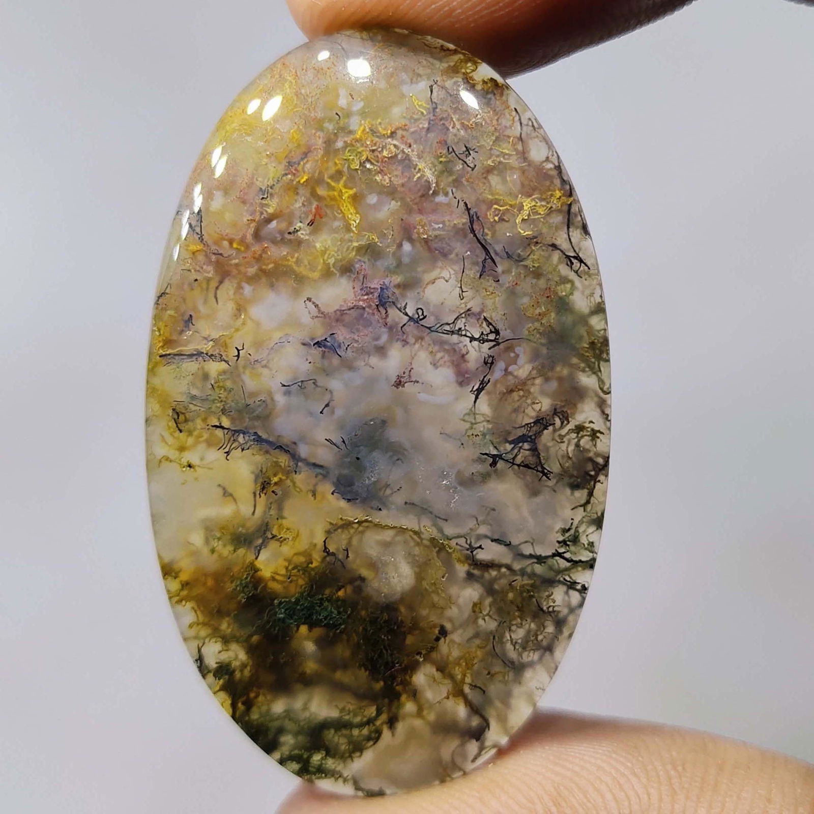 39.75 ct Natural Moss Agate (1 of 2)