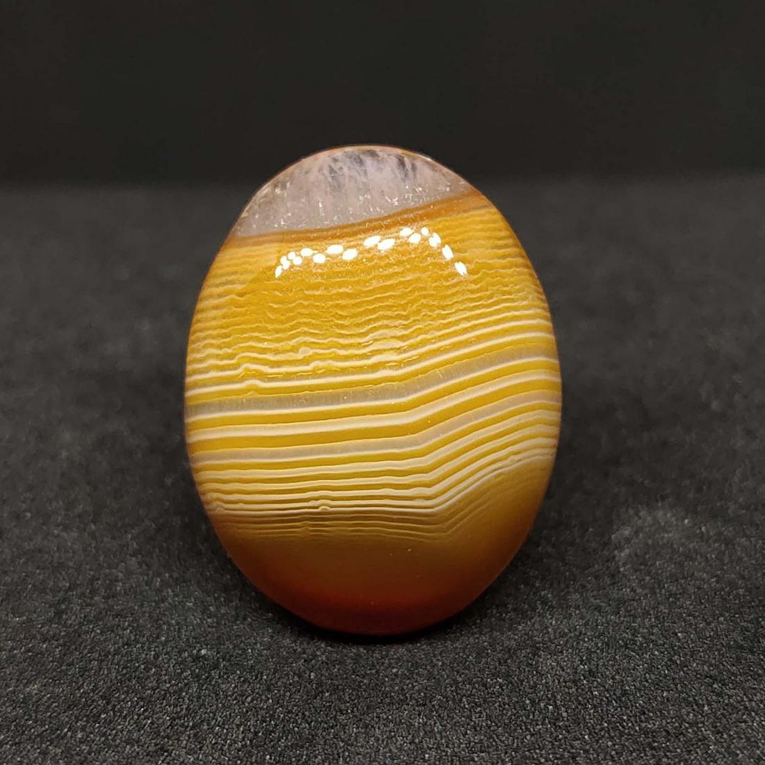 15.85 ct Natural Orange Banded Agate (1 of 2)
