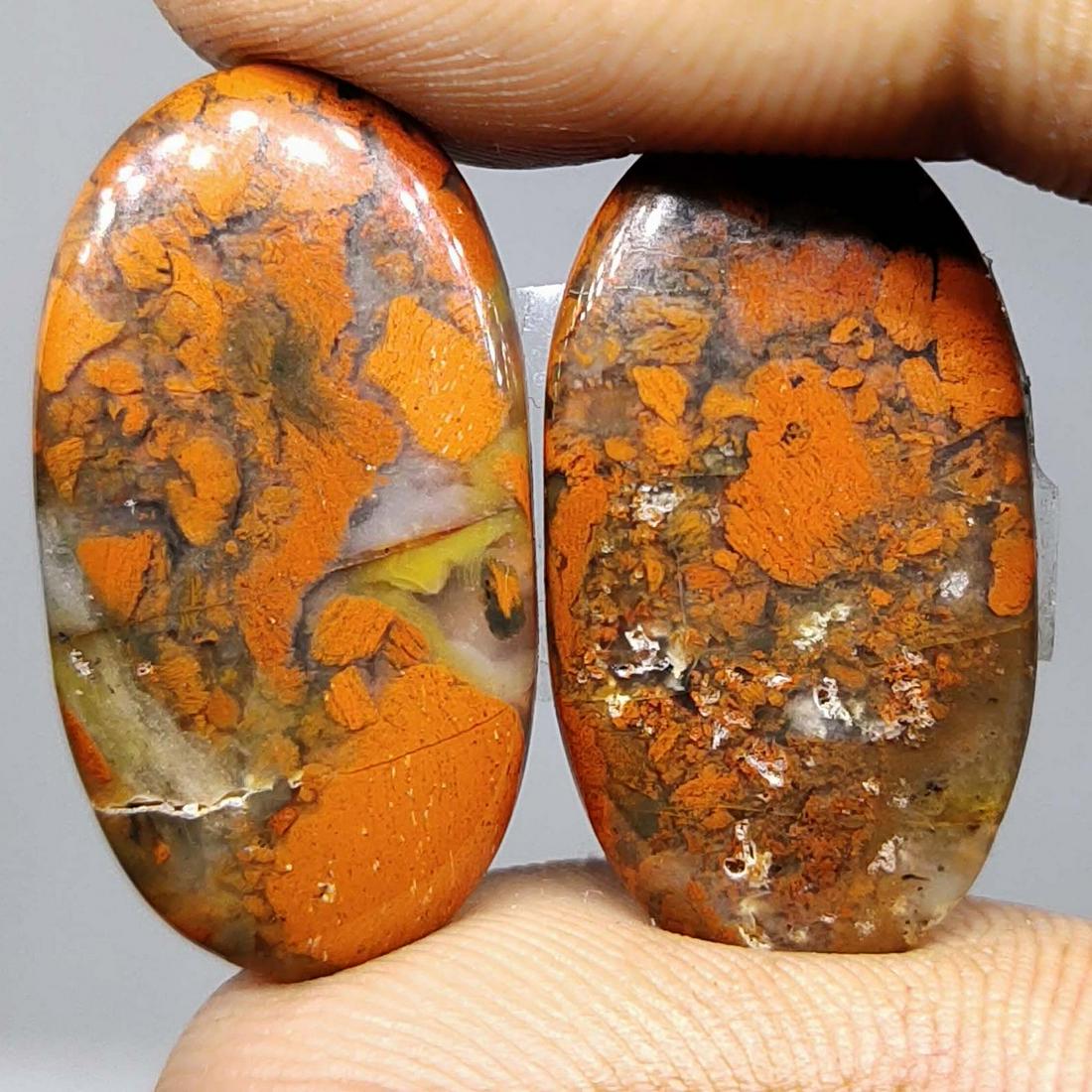 25.50 ct Natural Red Jasper Pair (1 of 2)