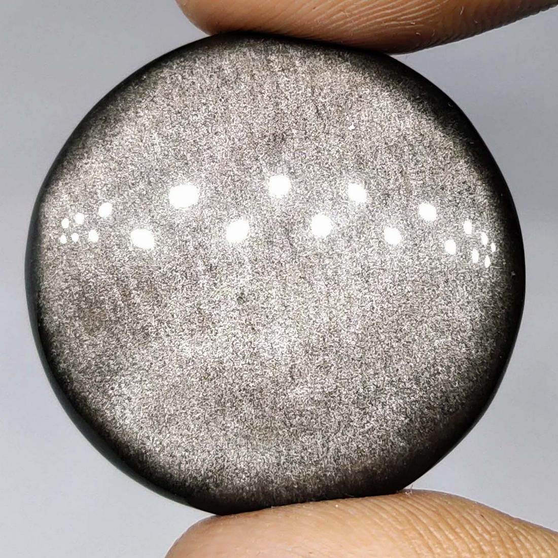 35.10 ct Natural Silver Obsidian (1 of 2)