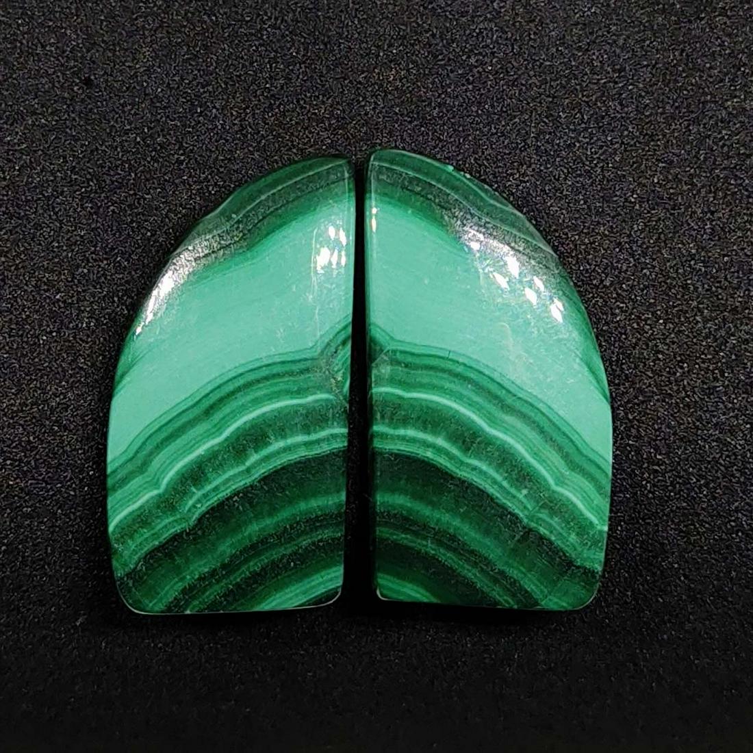 24.90 ct Natural Malachite Pair (1 of 2)