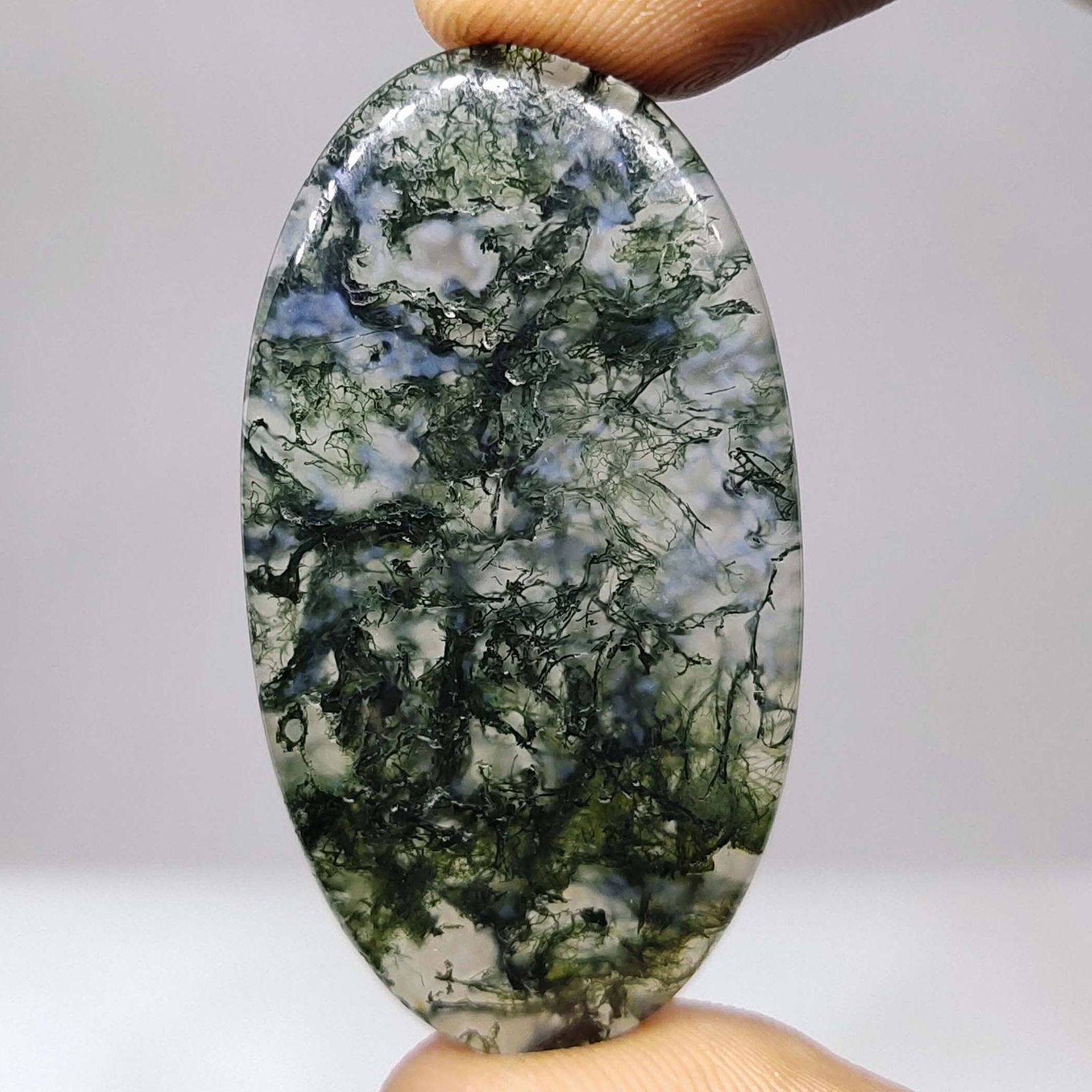 35.80 ct Natural Moss Agate (1 of 2)