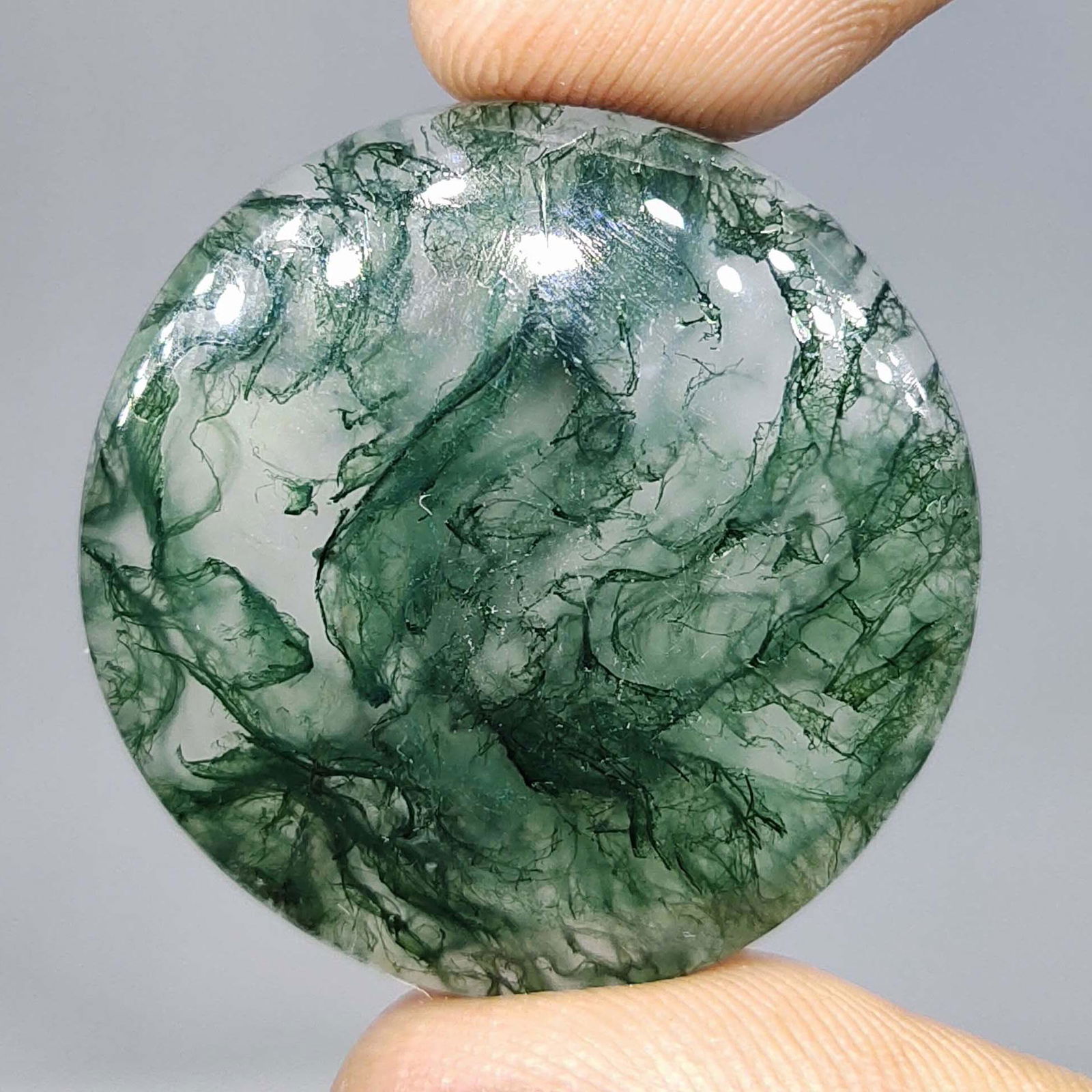 36.20 ct Natural Moss Agate (1 of 2)