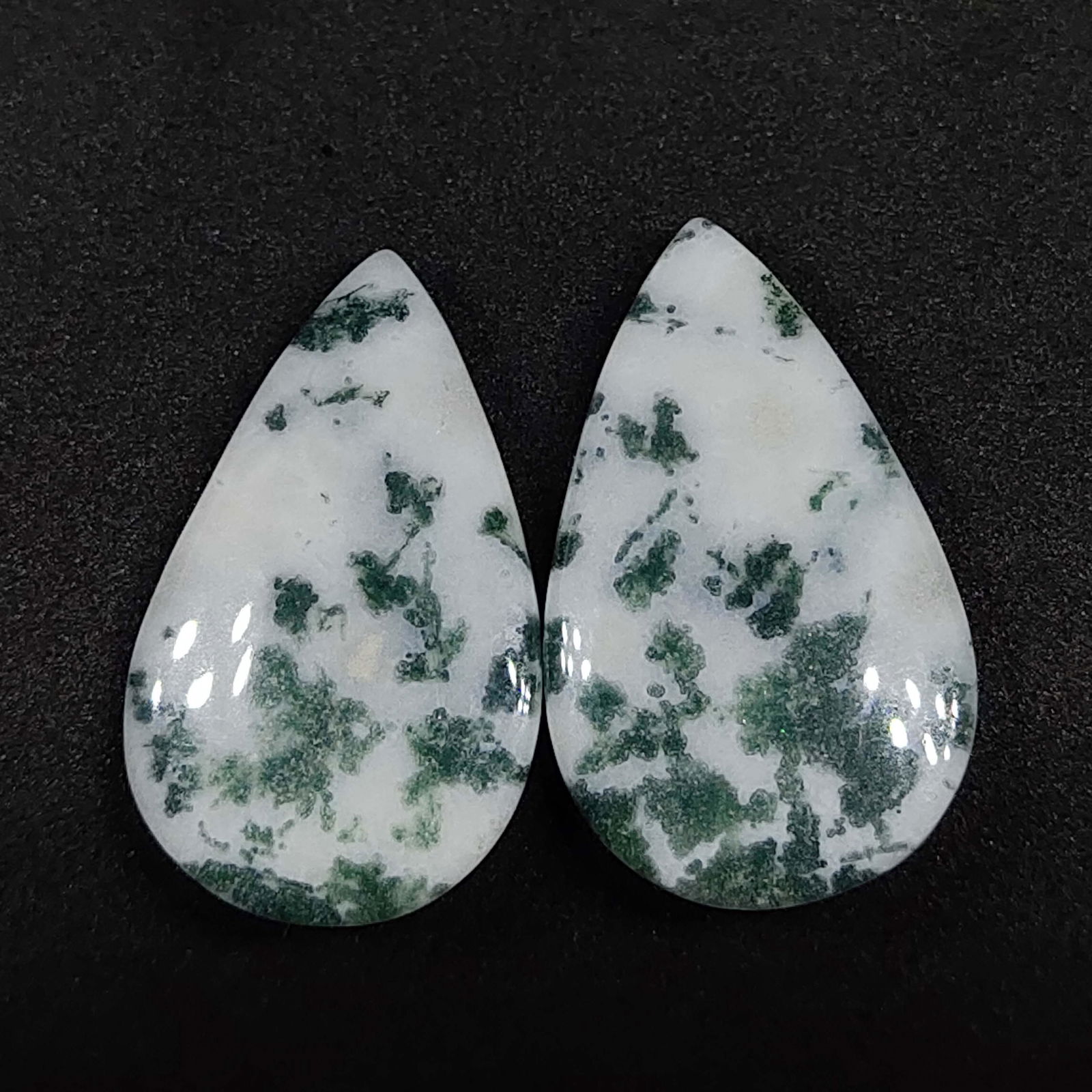 36.25 ct Natural Tree Agate Pair (1 of 1)