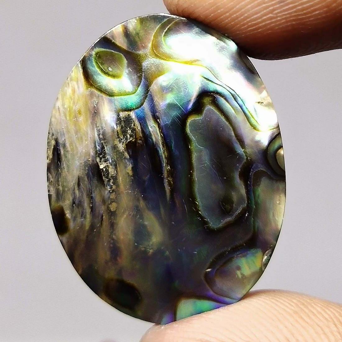 24.60 ct Natural Abalone Shell: Listed stones dimensions are millimetres only, not centimetres and all are 100% Natural stones and rarely collected from big quantity lots. BID WITH CONFIDENCE!!!