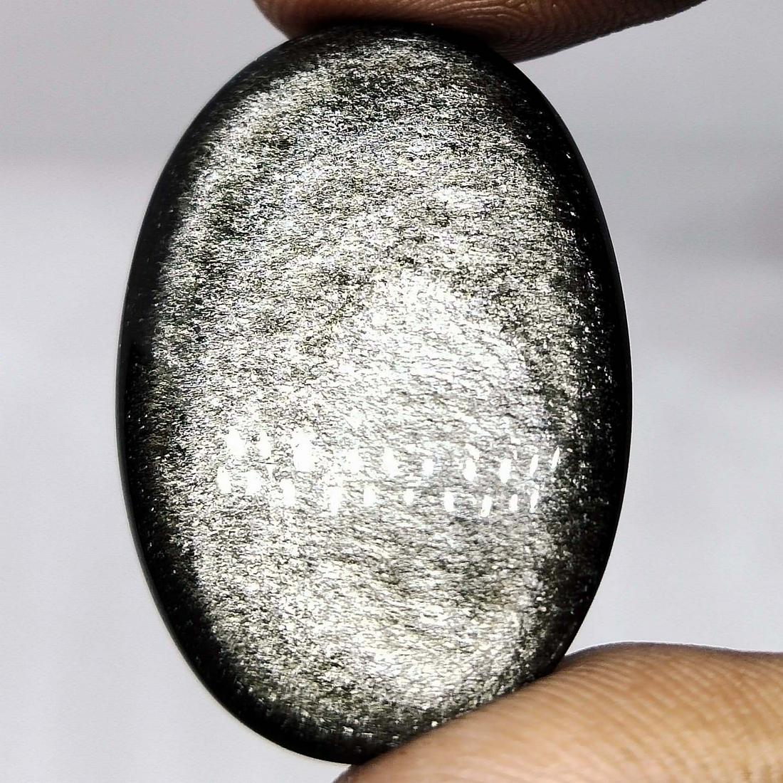 36.30 ct Top Grade Natural Silver Obsidian (1 of 1)