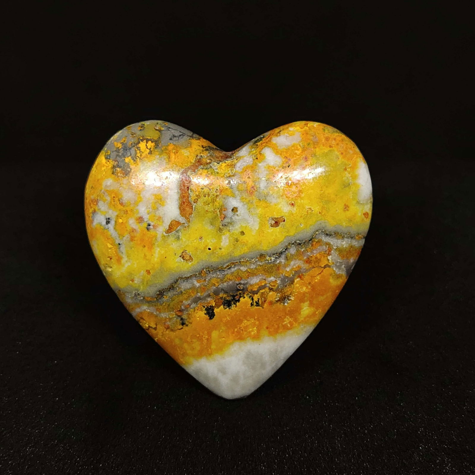94.95 ct Natural Bumble Bee Jasper Heart Shape (1 of 1)