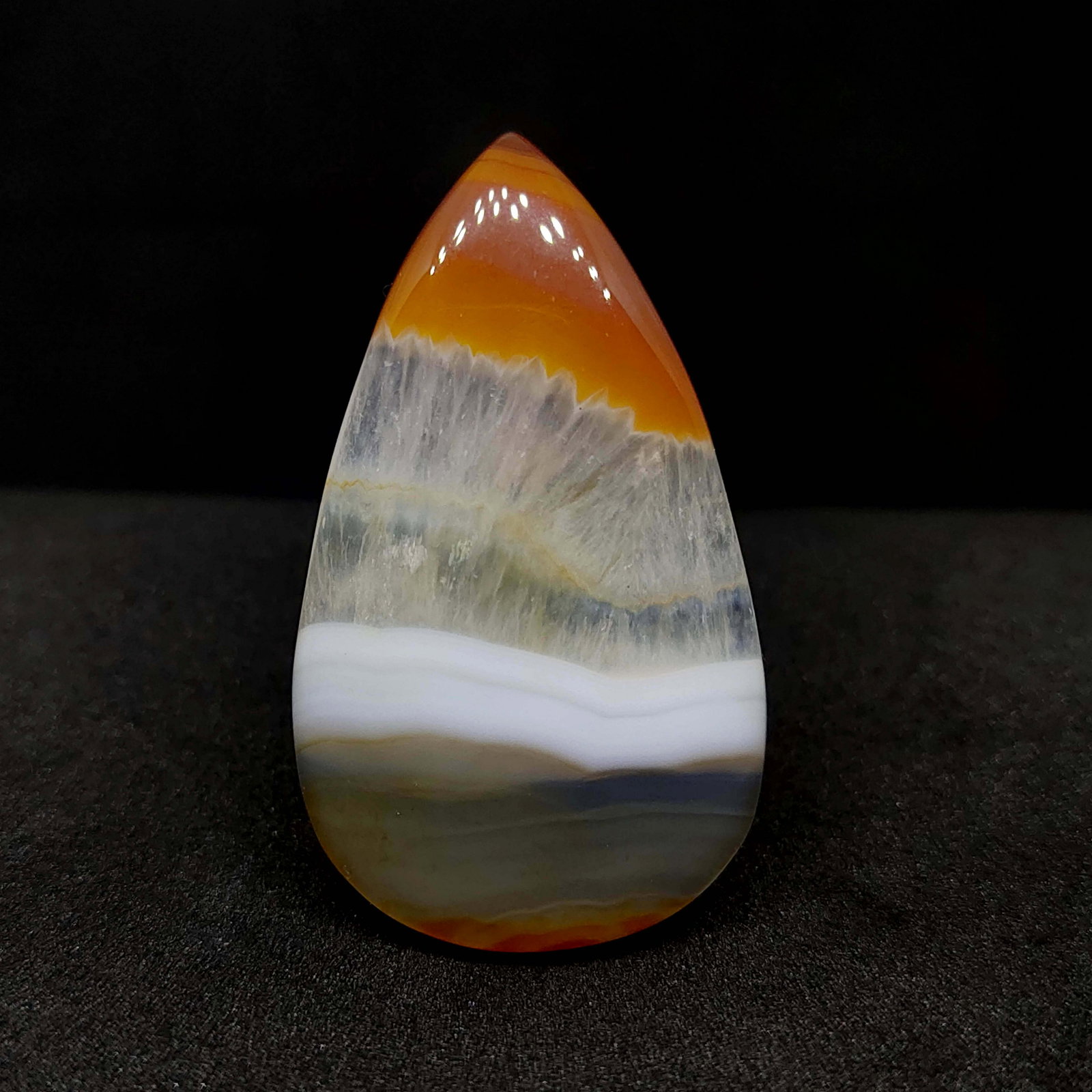 47.70 ct Natural Orange Banded Agate (1 of 1)