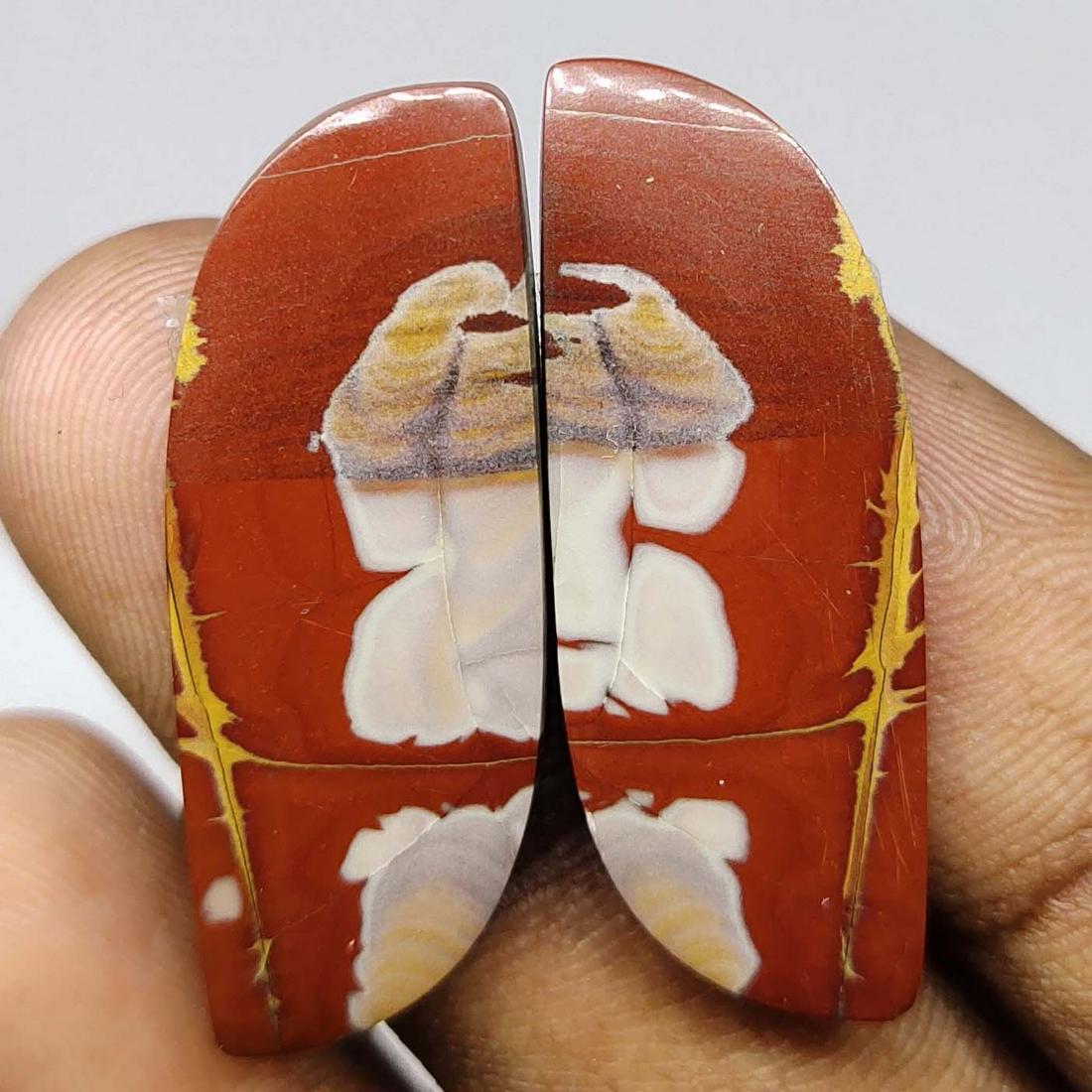 27.20 ct Natural Noreena Jasper Pair (1 of 2)
