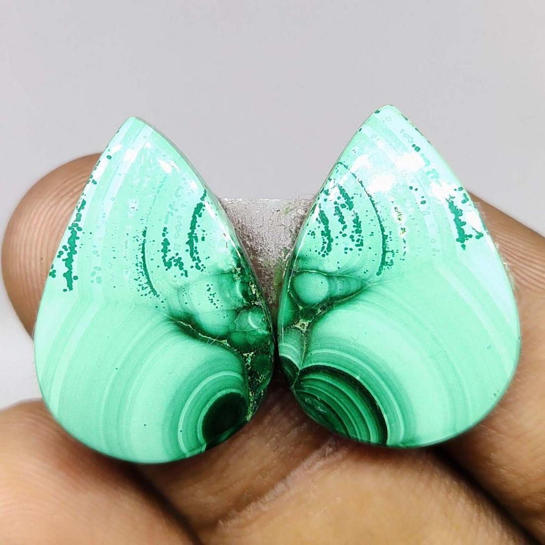 26.55 ct Natural Malachite Pair (1 of 2)