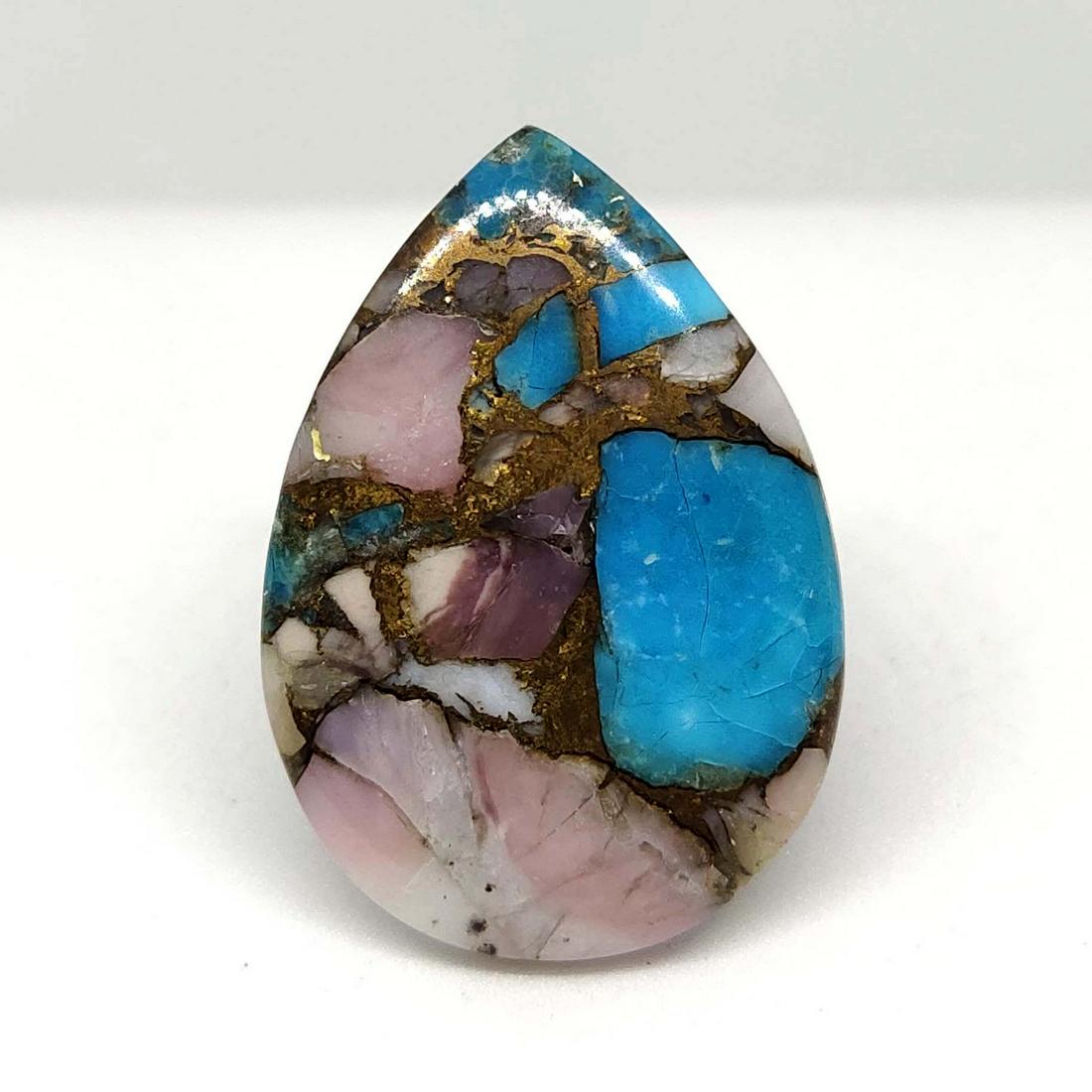 17.50 ct Top Grade Natural Pink Opal Oyster Turquoise (1 of 2)