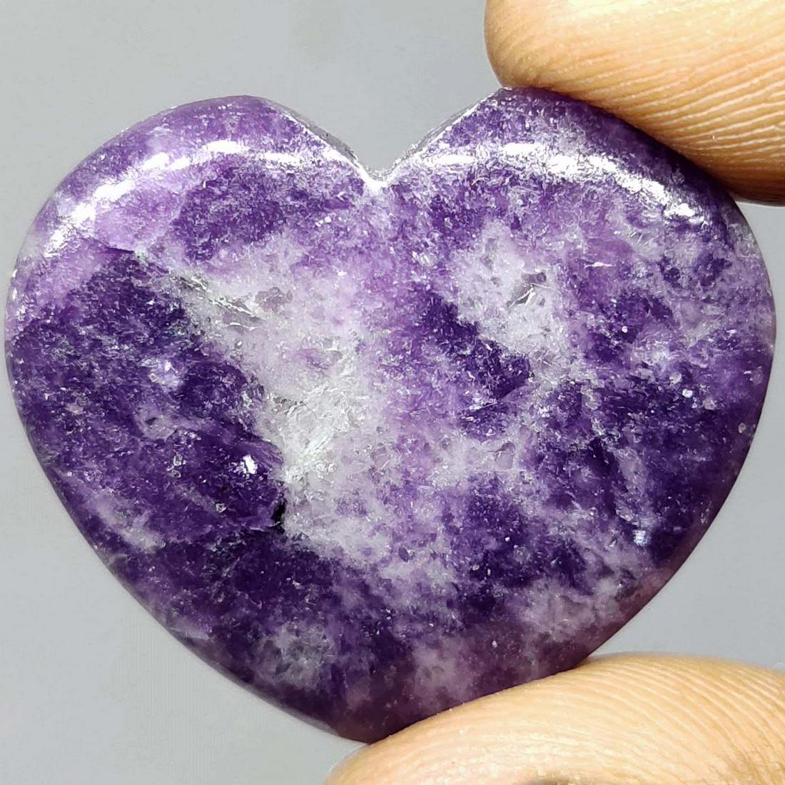 40.50 ct Natural Lapidolite Heart (1 of 1)